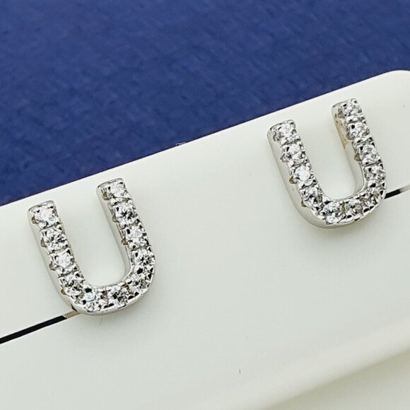 925 Sterling Silver CZ Stud Earrings for Women/Girl, US925P1083 - Picture 7 of 7